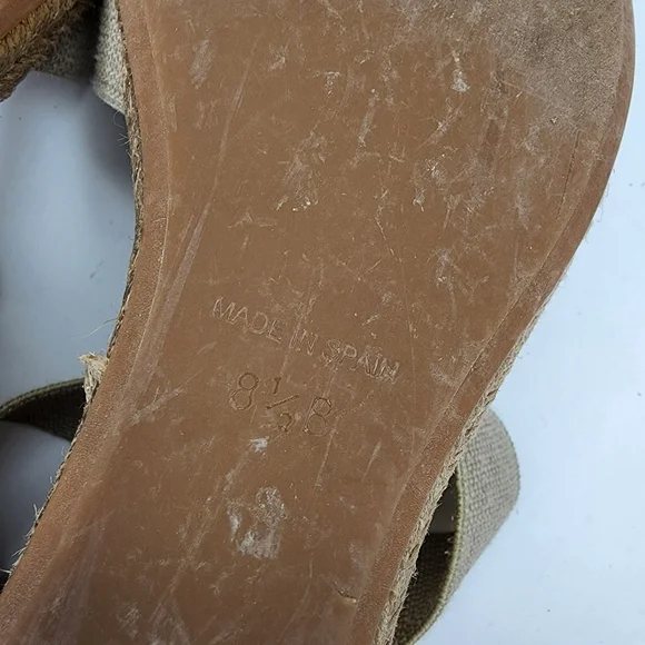 Tory Burch Adonis Mid-Wedge Sandal, Khaki Size 8.5 - Picture 7 of 8